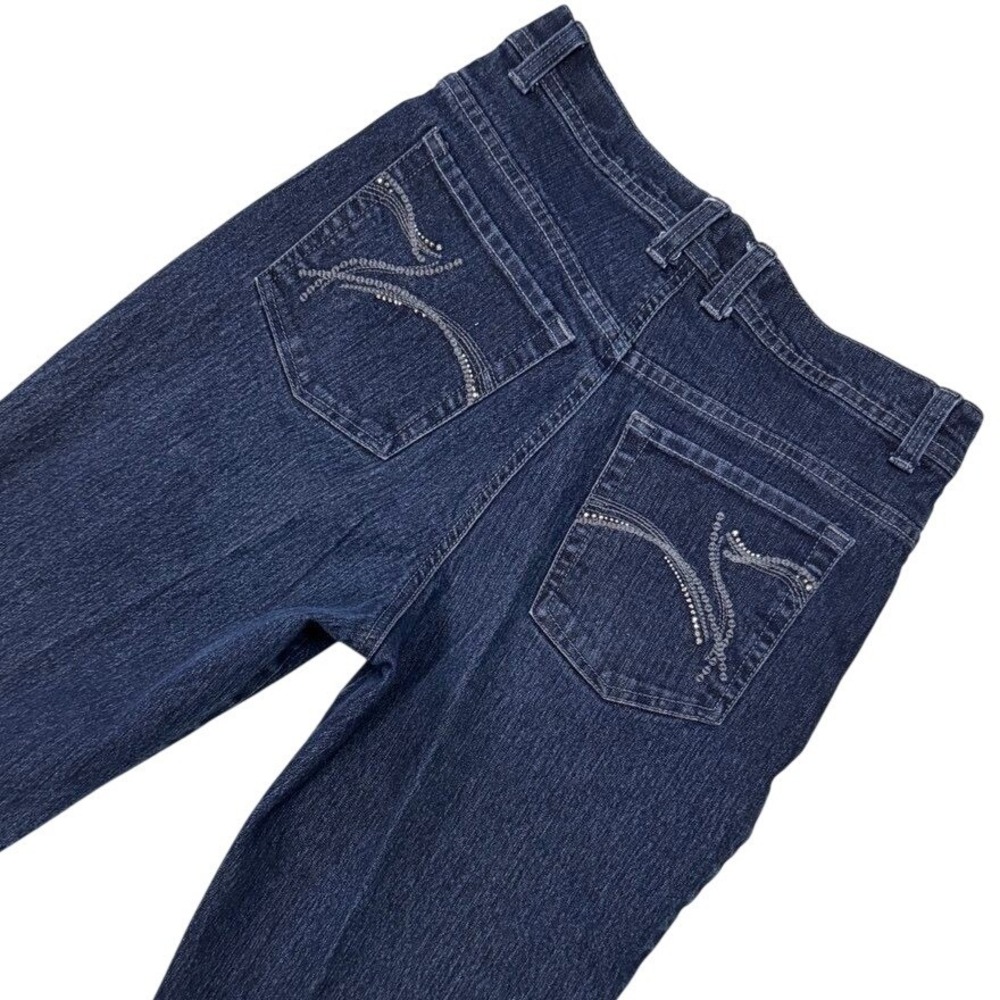 Gloria Vanderbilt Amanda Jeans Women 6 High Rise Straight Cut Embellished Pocket